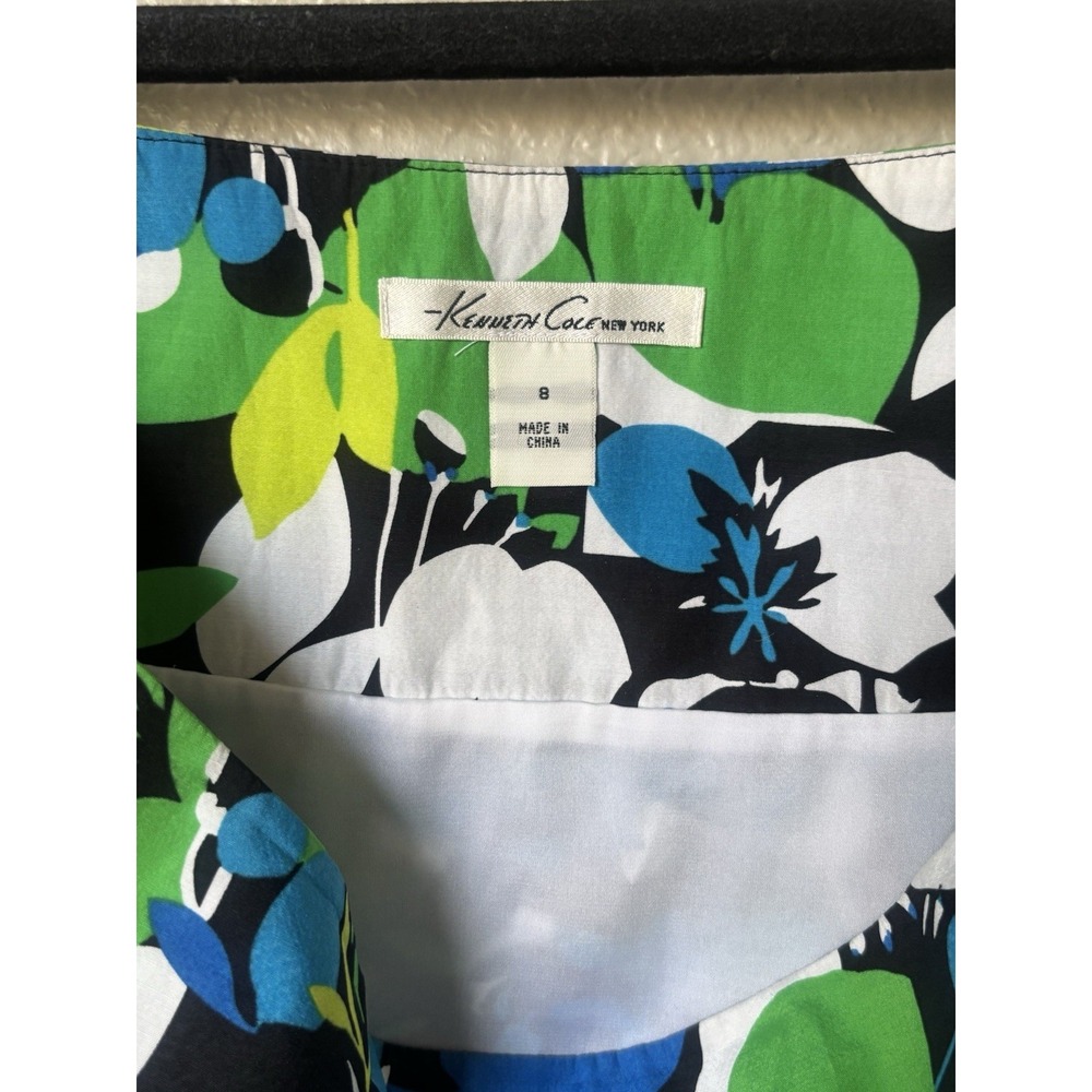 NWT KENNETH COLE TROPICAL FLORAL PRINT SKIRT MED 10 M - Picture 7 of 8